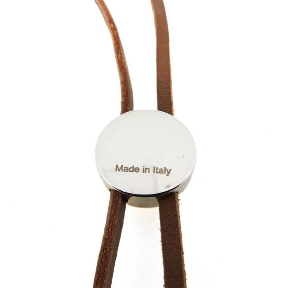 EMPORIO ARMANI strap Eagle mark Silver hardware �~ leather Auth used T17336 - Picture 5 of 7